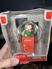 Coca Cola Snowglobe Collection Ornament Vtg Polar Bear Drinking Coke Machine