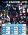 140db E-bike Horn  6 Sounds  Usb  Ipx6