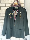 Official Vintage Girl Scout Jacket W Pins 2 Authentic Scarves Womens 10 Usa Made