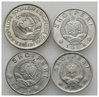 Albanie Lote 4 Pc -  1 Lek 88   2 Lek 89   50-20 Cent  Unc Coin Aluminium Km  74