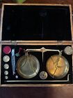 Antique Traveling Balance Scales With Case And Weights