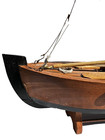 Vintage Model Pond Boat Yacht Sailboat Wood Metal Cloth