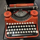 Antique  1920   s Underwood 4 Bank Portable Typewriter With Case 
