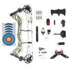 Rh Compound Bow 30-70lbs Let Off 75    Carbon Arrows For Archery Hunting Shoot