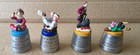 19 X Pewter Painted Figurine Topped Thimbles Nursery Rhymes Warwick