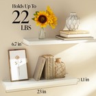 2-pack 22 5  Wood Floating Shelves Wall Mounted Decorative Shelves White