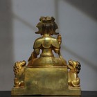 9 1  China Antique Tibet Tibetan Buddhism Temple Bronze 24k Gilt Buddha Statue