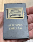 1957 Plymouth Family Day 2  X 3 5  Notepad Prism Reflective Advertising No Comp