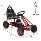 Kids Pedal Go Kart 4 Wheel Ride On Toys W  Adjustable Seat   Handbrake Red