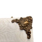 Antique Victorian Wood Leather Album Cherubs Ormolu Latch Accents Cabinet Cards