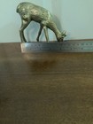 Set Of Vintage  Solid Brass Deer Figurines