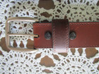 Men s Wolverine Signature Belt Wv9004 New Brown Leather Nickle Hdw 36