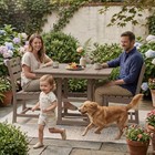 Antique Wood Hdpe Outdoor Patio Dining Set  3-piece Bistro Table   2 Chairs