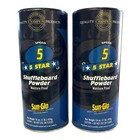 2 Pack Sun Glo 5 Speed Shuffleboard Powder Wax Medium Fast 1 Lb
