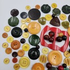 Bakelite Button Lot Colorful Vintage Plastic Mix Tested Funky Red Green Yellow