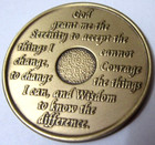 Alcoholics Anonymous Aa 47 Year Bronze Medallion Coin Chip Token Sobriety Sober