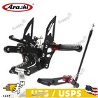 Black Racing Footrest Rearsets Foot Pegs For Yamaha Yzf R6 2006-2016 Yzf-r6 600
