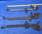 Lot Of 3 Vintage Brass Balance Beam Platform Hanging Scale Weight Hanger Bar Arm