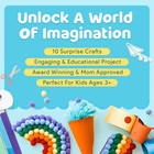 Kids Arts And Crafts Kit With 10 Projects For Ages 4 8 Creative Diy Pack