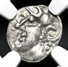 Celtic Gaul  Aedui  1st Century Bc  Silver Quinarius  Horse  Ngc Xf