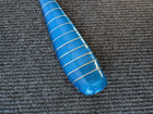 Banana  Seat  Sky Blue  Glitter W chrome Mylar   Vintage Restored