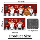 Fat Chef Kitchen Rug 2 Piece Set  Farmhouse Style Decor Kitchen Floor Mat  Ab   