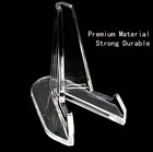 12 Pcs Large Clear Acrylic Easel Display Stands Plate Coin Photo Card Holders