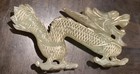 5    Chinese Antique Old Hetian Jade Hand-carved Dragon Statue Statue Figurine