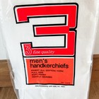 Vtg 3 Mens Hankerchiefs Fine Quality 100  Cotton Nip Sealed