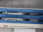 Vintage Cross Chrome Ballpoint Pen Mechanical Pencil Set  3501 W  Original Box