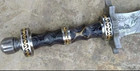 Beautiful Handmade 32 Inches Damascus Steel Hunting Sword With Leather Sheath