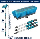 Standard Car Wash Brush With 50  long Handle cleaning Brush With Hose Attachment
