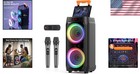 Ultimate Karaoke System  2 Mics  Rgb Lights   High Power Bluetooth Speaker