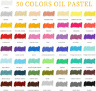 Artecho Oil Pastels Set Of 50 Colors  8 X 60 Mm   Soft Oil Pastels For Art Paint
