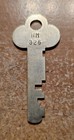 Vintage Silver Tone Mosler 1438 Safe Deposit Box Key Hm326