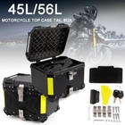 Black 45l 56l Motorcycle Top Case Box Waterproof Luggage Scooter Trunk Storage