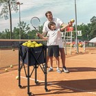 Foldable Tennis Ball Hopper Basket Portable Travel Teaching Cart W  Bag   Wheels