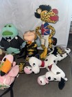 Infamous Meanies Lot Of 6 Plush Series 1   2 Mix Mick Jaguar - The Codfather Nwt