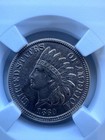 1860 Indian Head Cent Au 58 