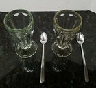 2 Vintage Soda Fountain Milk Shake Glasses  Ribbed  1950 s 7  Tall