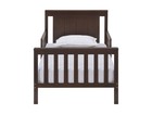 Lazio Wood Frame Bed With Guardrails And Straight-line -headboard  Espresso B   