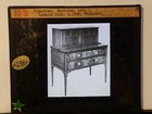 C  1800 American Mahogany Tambour Desk  Magic Lantern Glass Slide