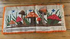 Authentic Vintage 70s Mushroom Latch Hook Rug 15    X 32    Very Clean