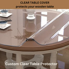 Custom-cut Round Clear Table Protector Pvc Vinyl 20  And 28  Round