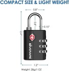 2 Pack Tsa Approved Travel Luggage Locks  Suitcase Combination Lock  Keyless    
