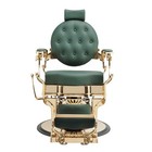 Truman Vintage Barber Chair Reclining Heavy Duty Barber Chair  Green gold