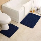 2pc Memory Foam Bathroom Mat Set Non Slip Super Absorbent Spa Rug Usa