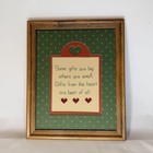 Vintage Original Cross Stitch Gifts From The Heart Custom Framed Art Cottage
