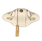 Antique Porcelain Art Deco Victorian 2 Bulb Flush Mount Ceiling Light Fixture