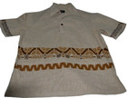 Hawaiian Tiki God Collared Shirt Men s Libery House Medium Pullover Pockets Vtg